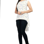 Printed Crepe Sleeveless Top For Women's