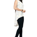 Printed Crepe Sleeveless Top For Women's