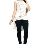 Printed Crepe Sleeveless Top For Women's