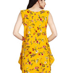 Printed Crepe Sleeveless Top For Women's