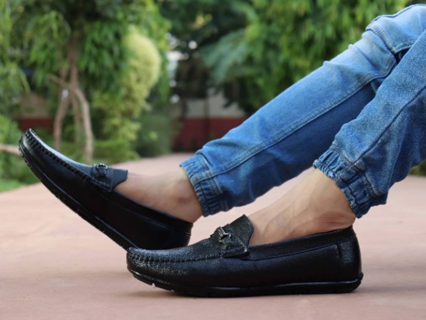Black Stylish Party Wear Leather Casual Shoes For Men and Boys