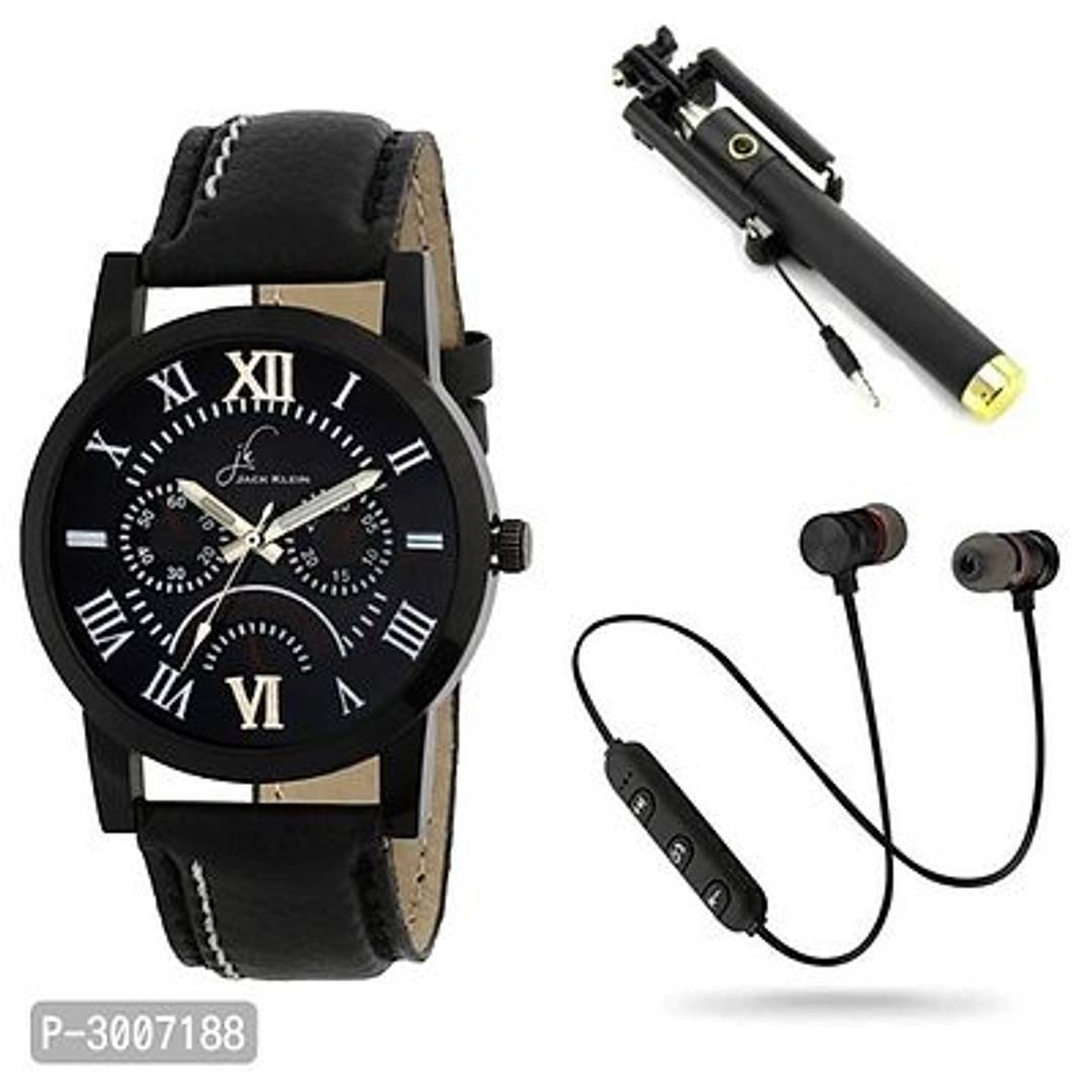 Combo of Men's Analog Watches with Mobile Accessories