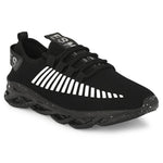 Men's Stylish and Trendy Black Printed Mesh Casual Sports Shoes