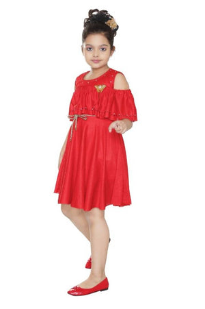 Classy Red Imported Dress For Girls