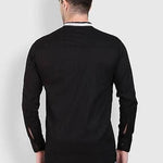 STYLEROAD Stylish Cotton Black Solid Long Sleeves Regular Fit Shirt For Men