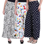 Women's Beautiful and Stylish Multicoloured Crepe Trousers (Pack of 3)