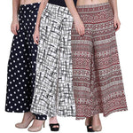 Women's Beautiful and Stylish Multicoloured Crepe Trousers (Pack of 3)