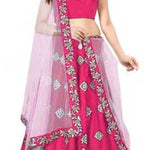 RamKrupa Creation   Embroidered Semi Stitched Lehenga Choli  (Pink)