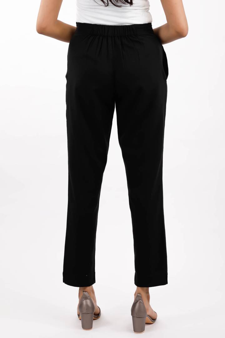 Women's Cotton Solid Straight Pant