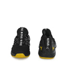 Men's Stylish and Trendy Black Solid Fabric Casual Sports Shoes