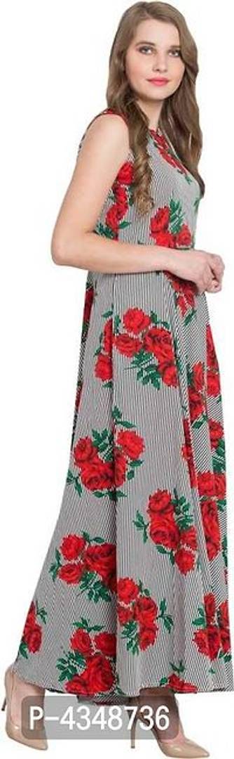 Crepe Printed Gown For Women's