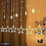 Christmas & New Year's Decorative 138 LED Curtain String Lights with 8 Flashing Modes (12 Stars)