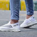 Men's Stylish White Mesh Sports Shoes