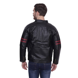 High Quality Solid Faux Leather Jacket For Men