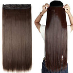 26-Inch 5 Clip Based Synthetic Fashion Hair Extension / Hair Wig / Dark Brown Hair Accessories