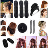 Hair Stylers For Women Combo Of 11 Pcs (Black, 3 Donuts, Hair Base And Puff Set, Tic-Tac Hair Bases And 1 Banana Donut)