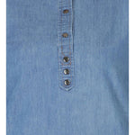 Elegant Denim Blue Casual Top For Women