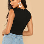 Round neck solid Crop top for women pack of 2