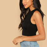 Round neck solid Crop top for women pack of 2