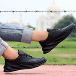 Men's Stylish and Trendy Black Solid Synthetic Casual Sneaker