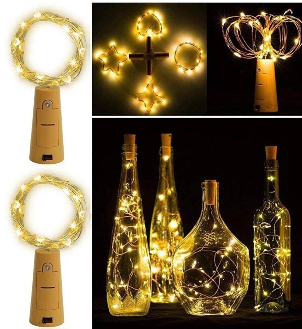 Christmas & New Year's Decorative 20 LED Wine Bottle Cork Lights Copper Wire String Lights