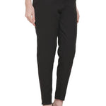Avyanna Women's Stylish Black Solid Lycra Pant