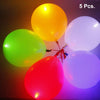 5 Pcs. Multicolor LED Balloons for Party, Festival Celebrations, Diwali Decoration (Assorted)