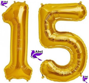 Party Happy Birthday Anniversary Celebration decoration 1 or 5 15 or 51 Milestone Number Foil Balloons