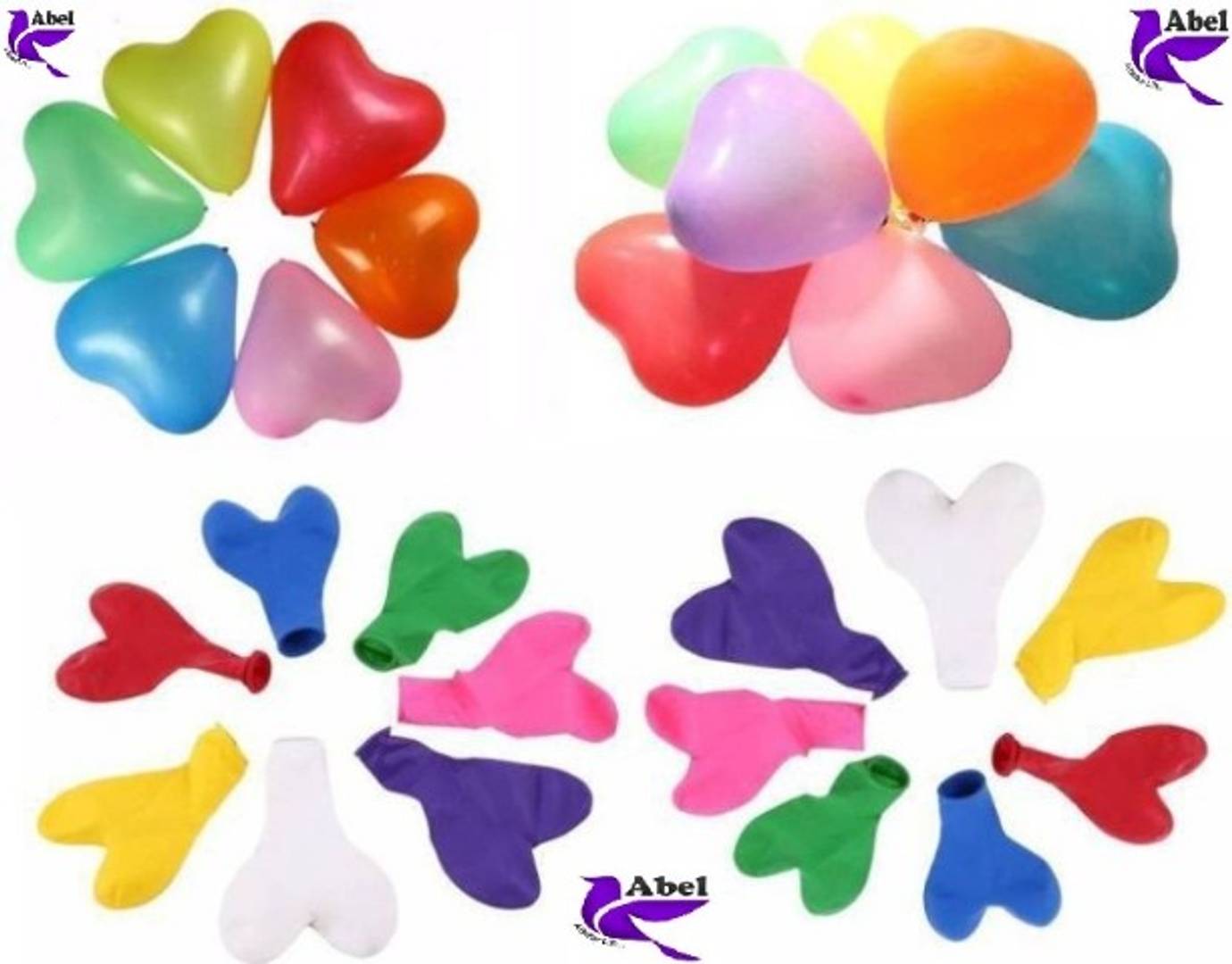 75Pieces Mix Multicolor Hearts Latex Balloons Decoration Celebration for Happy Birthday Anniversary Baby Shower Congrats Festival