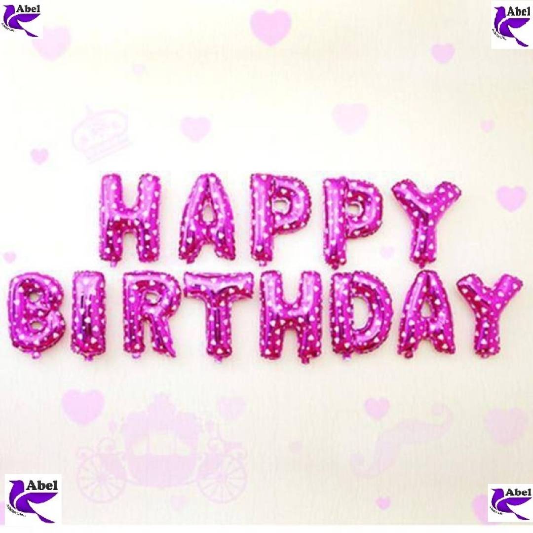 Pink 13 Letter Balloons Decoration Celebration for Happy Birthday for Girls