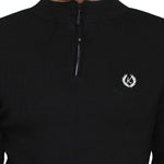Solid Black Synthetic Long Sleeves Turtle Neck  Sweaters