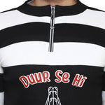 Printed Black Synthetic Long Sleeves Turtle Neck  Sweaters