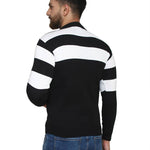 Printed Black Synthetic Long Sleeves Turtle Neck  Sweaters