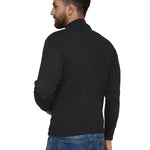 Solid Grey Synthetic Long Sleeves Turtle Neck  Sweaters