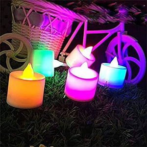 Multicolored Battery Operated Led Tealight Candles ( pack of 2)