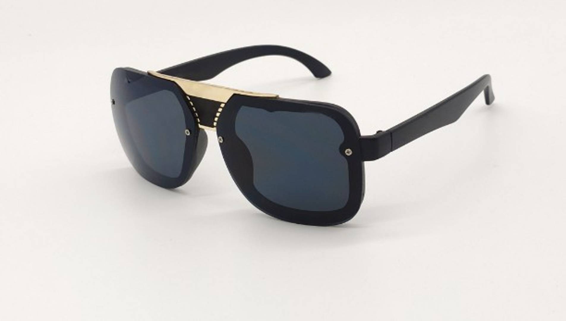 Black Metal Square Sunglasses For Men's