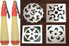 Crazy Sutra  Design Diwali Rangoli Wooden Stencil Diwali Decoration 12X12 Inch Set of 2Pc & Rangoli Plastic Kit Pen for Diwali Decoration Set of 2pc