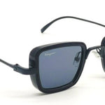 Black Polycarbonate Square Sunglasses For Men's