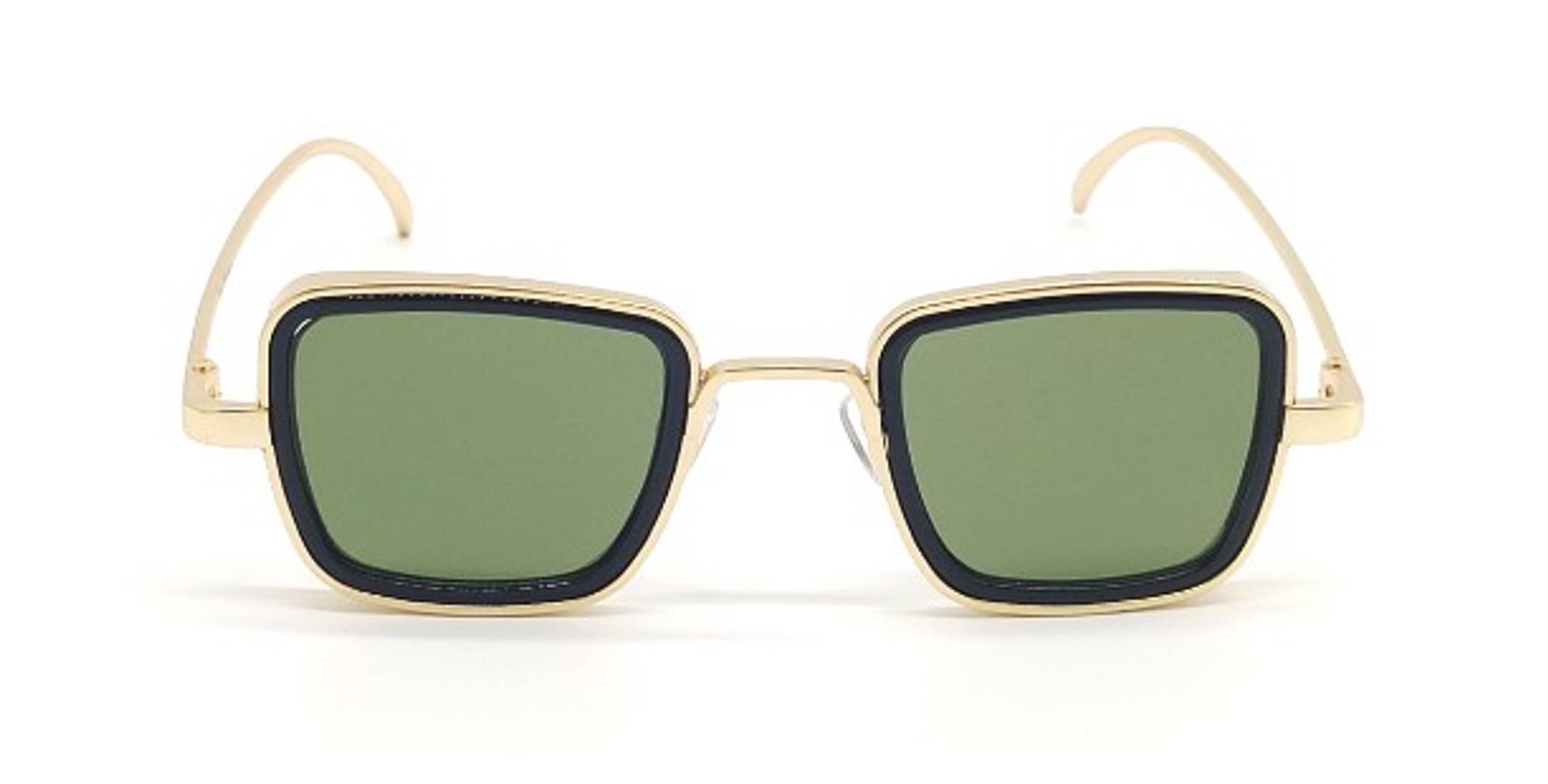 Green Polycarbonate Square Sunglasses For Men's