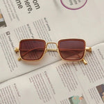 Brown D.C Polycarbonate Square Sunglasses For Men's