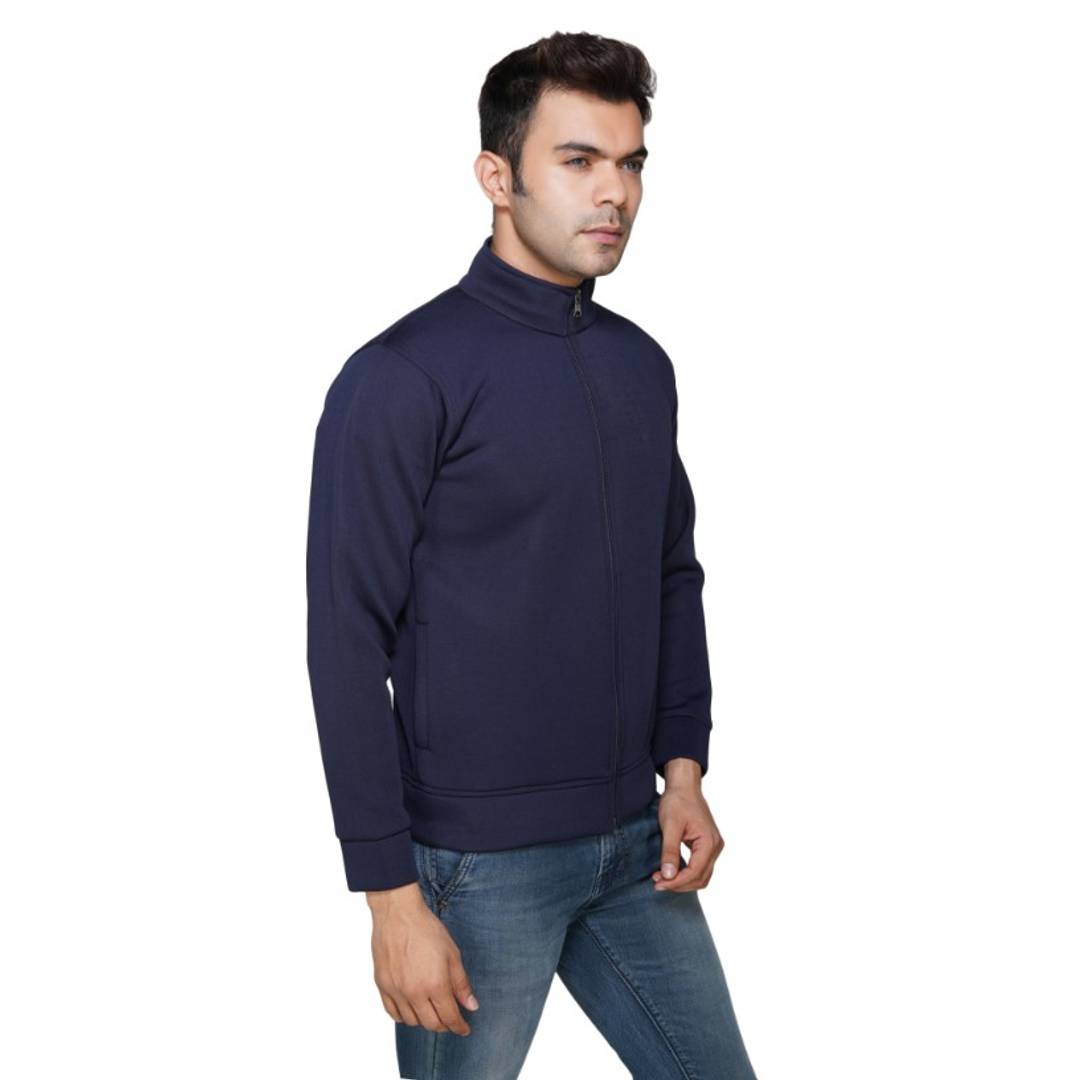 Stylish lycra Blue Stretchable Sporty Jacket For Men