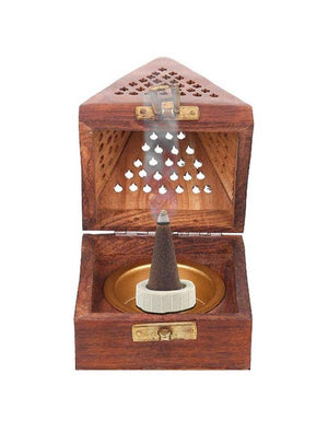 Wooden Pyramid Shape Dhoop Batti Stand