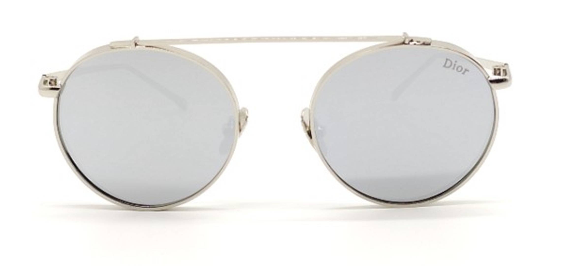 Silver Metal Round Sunglasses For Men's