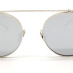 Silver Metal Round Sunglasses For Men's