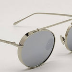 Silver Metal Round Sunglasses For Men's