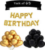 63pcs Golden Happy Birthday Anniversary party Celebration Decoration Letter Foil Silver / Golden Balloons
