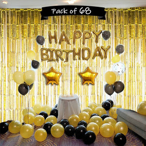 68pcs Combo Happy Birthday Anniversary party Celebration Decoration Letter Foil Silver / Golden Balloons