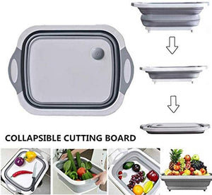 Shopper52 Stainless Steel Kitchen Knife Knives Set with Vegetable Fruit Chopping Board - CMHKN3in1