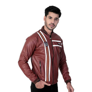 Trendy Leather Solid Jacket For Men