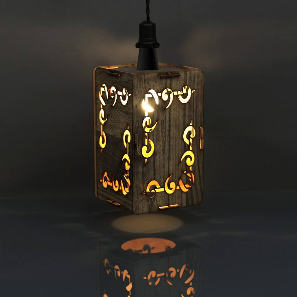 Hanging Lamp Shade In MDF Wood
